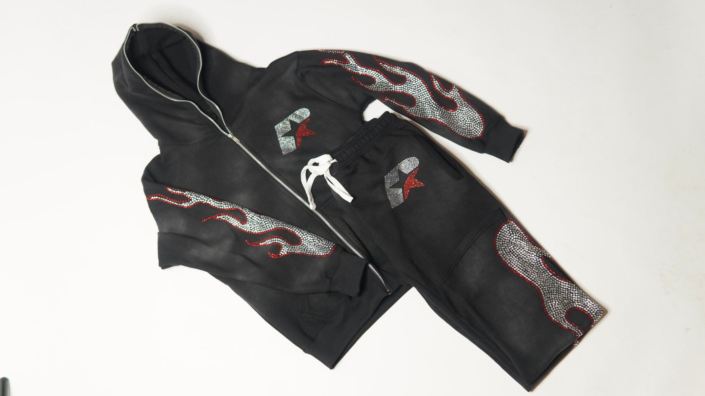 “BLACK HEAT” ZIP-UP JACKET