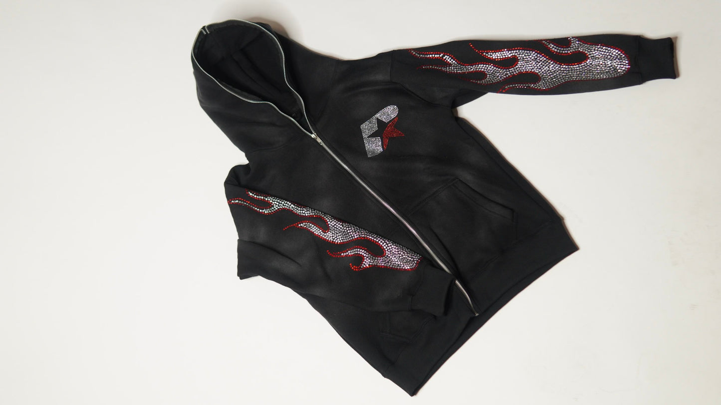 “BLACK HEAT” ZIP-UP JACKET